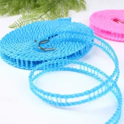 3-10m Windproof Clothesline Camping Clothesline Durable Travel Clothes Line Rope Portable Clothes Drying Line Heavy Duty Laundry Line Length Adjustable Non-slip Clothing Line Outdoor Indoor