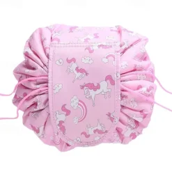 Magic Cosmetics Pouch Women Drawstring Cosmetic Bag Travel Storage Makeup Bag Organizer Female Make Up Pouch Portable Waterproof Toiletry Beauty Case