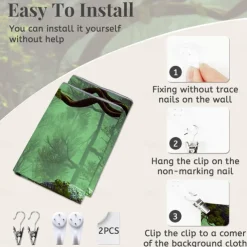 Magic Forest Landscape Wall Tapestry Art Decor Photograph Backdrop Blanket Curtain Hanging Home Bedroom Living Room Decoration