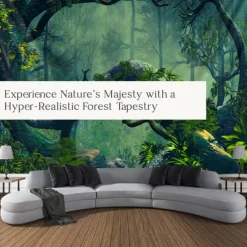 Magic Forest Landscape Wall Tapestry Art Decor Photograph Backdrop Blanket Curtain Hanging Home Bedroom Living Room Decoration