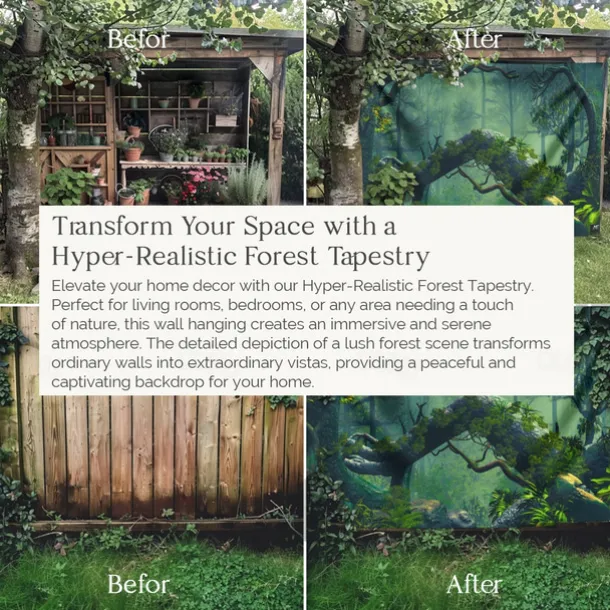 Magic Forest Landscape Wall Tapestry Art Decor Photograph Backdrop Blanket Curtain Hanging Home Bedroom Living Room Decoration