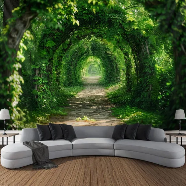 Magic Forest Landscape Wall Tapestry Art Decor Photograph Backdrop Blanket Curtain Hanging Home Bedroom Living Room Decoration