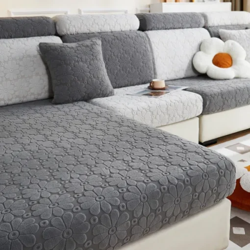 Magic Sofa Cover Stretch Jacquard Sofa Seat Couch Cushion Slipcovers, Anti-Slip Furniture Protector for Sectional 1/2/3/4 Seat Cover,L Shape Sofa Covers, Chaise Lounge Sofa Slipcover