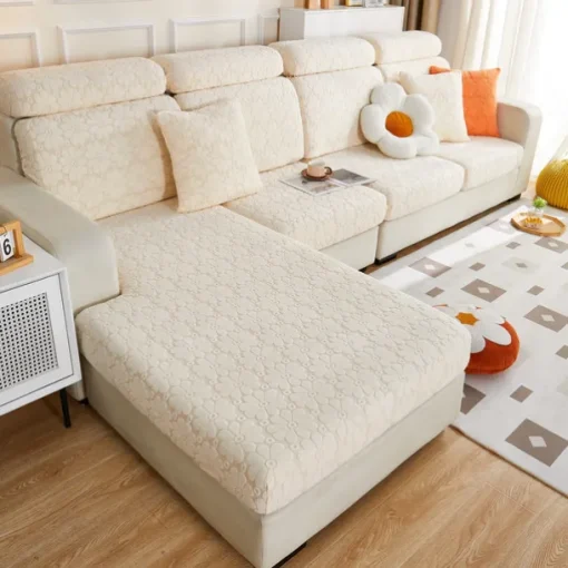 Magic Sofa Cover Stretch Jacquard Sofa Seat Couch Cushion Slipcovers, Anti-Slip Furniture Protector for Sectional 1/2/3/4 Seat Cover,L Shape Sofa Covers, Chaise Lounge Sofa Slipcover