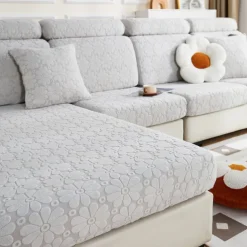 Magic Sofa Cover Stretch Jacquard Sofa Seat Couch Cushion Slipcovers, Anti-Slip Furniture Protector for Sectional 1/2/3/4 Seat Cover,L Shape Sofa Covers, Chaise Lounge Sofa Slipcover