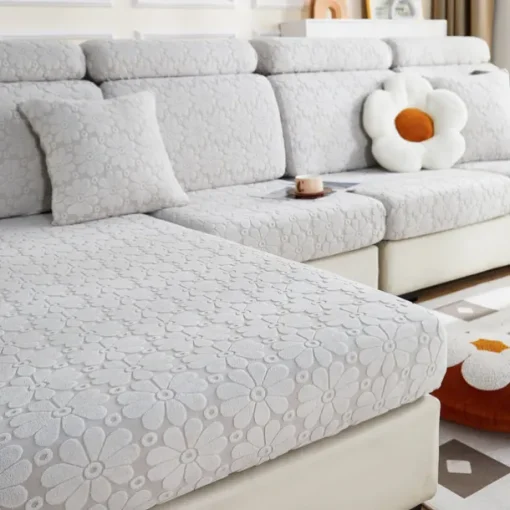 Magic Sofa Cover Stretch Jacquard Sofa Seat Couch Cushion Slipcovers, Anti-Slip Furniture Protector for Sectional 1/2/3/4 Seat Cover,L Shape Sofa Covers, Chaise Lounge Sofa Slipcover