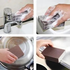 Magic Sponge Eraser Carborundum Removing Rust Cleaning Brush Descaling Clean Rub for Cooktop Pot Kitchen Sponge Bathroom