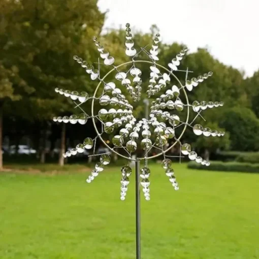 Magical Metal Garden Windmill,Kinetic Wind Spinners,Wind Sculpture for Yard 3D Outdoor Wind Kinetic Sculpture Move with The Wind - Metal Wind Spinners Suitable for Garden Terrace Lawn Yard