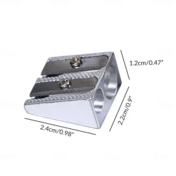 Magnesium Pencil Sharpener Survival, Hand Held Pencil Sharpener 2-Hole Pencil Sharpener Magnesium Alloy Wedge Profile