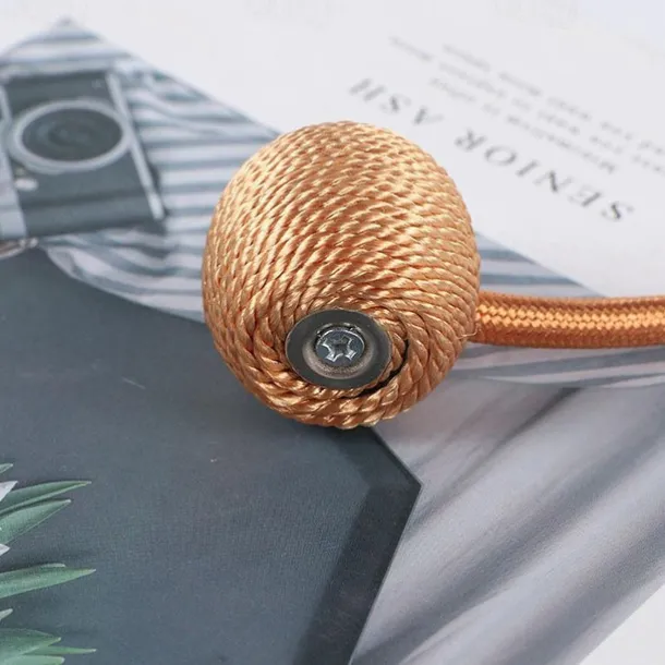 Magnetic Curtain Tie Backs Window Gold Curtain Tiebacks Buckles Holdbacks Clip for Home Bedroom Office Decorative Curtain 1 PCS