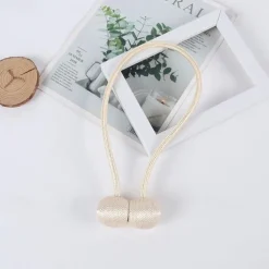 Magnetic Curtain Tie Backs Window Gold Curtain Tiebacks Buckles Holdbacks Clip for Home Bedroom Office Decorative Curtain 1 PCS