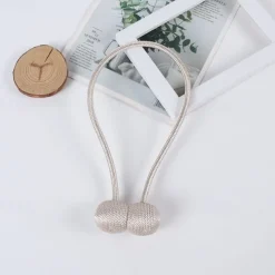 Magnetic Curtain Tie Backs Window Gold Curtain Tiebacks Buckles Holdbacks Clip for Home Bedroom Office Decorative Curtain 1 PCS