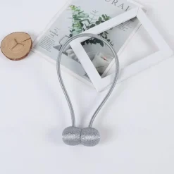 Magnetic Curtain Tie Backs Window Gold Curtain Tiebacks Buckles Holdbacks Clip for Home Bedroom Office Decorative Curtain 1 PCS