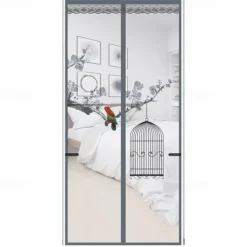 Magnetic Door Screen Mesh Screen Mosquito Net for Door Curtain Printed Pattern Bedroom Livingroom Children's Room