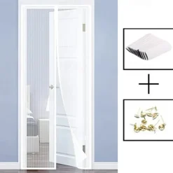 Magnetic Screen Door, Heavy Duty Door Screen Magnetic Closure Keep Bugs Out, Pet & Kid Friendly, Hands Free Door Screen