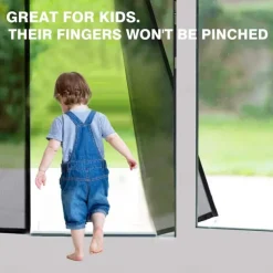 Magnetic Screen Door Portable, Fly Or Bug Screen Magnetic, Doorway For Sliding Door,Garage,Patio,Kitchen,Living,Window Room,Bedroom,Bar,Pet and Kid Easy Entry