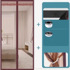 Magnetic Screen Door Portable, Fly Or Bug Screen Magnetic, Doorway For Sliding Door,Garage,Patio,Kitchen,Living,Window Room,Bedroom,Bar,Pet and Kid Easy Entry