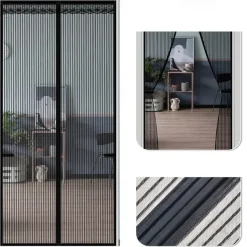 Magnetic Screen Door Portable, Fly Or Bug Screen Magnetic, Doorway For Sliding Door,Garage,Patio,Kitchen,Living,Window Room,Bedroom,Bar,Pet and Kid Easy Entry