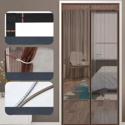 Magnetic Screen Door Portable, Mesh Screen Door Fly or Bug Screen Magnetic, Doorway For Sliding Door,Garage,Patio,Kitchen,Living,Window Room,Bedroom,Bar,Pet and Kid Easy Entry