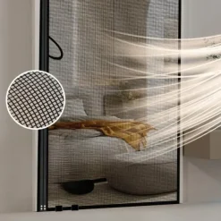 Magnetic Screen Door Portable, Fly Or Bug Screen Magnetic, Doorway For Sliding Door,Garage,Patio,Kitchen,Living,Window Room,Bedroom,Bar,Pet and Kid Easy Entry