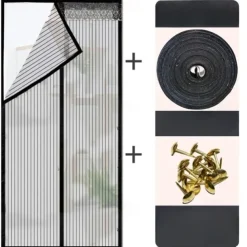 Magnetic Screen Door Portable, Fly Or Bug Screen Magnetic, Doorway For Sliding Door,Garage,Patio,Kitchen,Living,Window Room,Bedroom,Bar,Pet and Kid Easy Entry