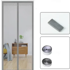 Magnetic Screen Door，Mosquito Net, Fly Insect Door Screen Magnetic Closure, Magnetic Door Screen Mesh Mosquito Protection for Convenient Entry, Keep Bugs Out Black