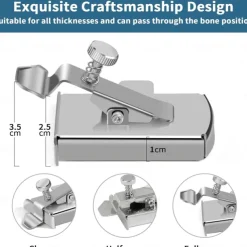 Magnetic Seam Guide for Sewing Machine Magnetic Sewing Guide with Clip Multifunctional Ruler Hemmer Guide Seam Guide Hem Guide for Walking Foot Sewing Machine Sewing Supplies Accessories