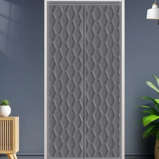 Magnetic Thermal Insulated Door Curtain, No Punching Oxford Cloth Material Door Curtain, Universal Warmth In All Seasons,Room Decor, Home Decor