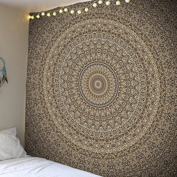 Mandala Bohemian Indian Wall Tapestry Art Decor Blanket Curtain Hanging Home Bedroom Living Room Dorm Decoration Boho Hippie Psychedelic Floral Flower Lotus