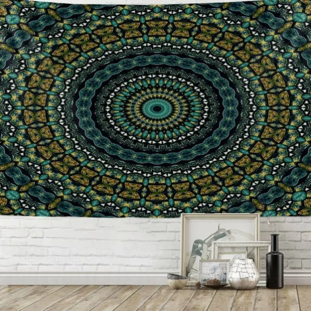 Mandala Bohemian Indian Wall Tapestry Art Decor Blanket Curtain Hanging Home Bedroom Living Room Dorm Decoration Boho Hippie Psychedelic Floral Flower Lotus
