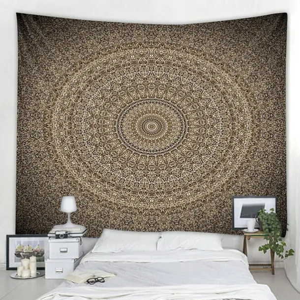 Mandala Bohemian Indian Wall Tapestry Art Decor Blanket Curtain Hanging Home Bedroom Living Room Dorm Decoration Boho Hippie Psychedelic Floral Flower Lotus
