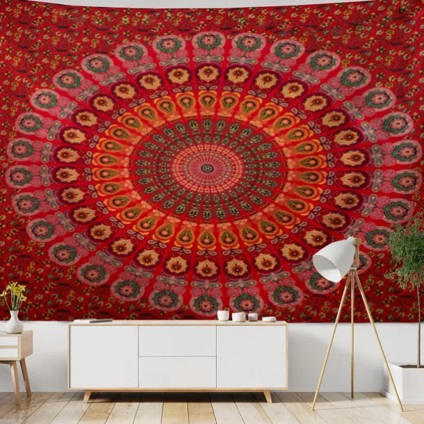 Mandala Bohemian Indian Wall Tapestry Art Decor Blanket Curtain Hanging Home Bedroom Living Room Dorm Decoration Boho Hippie Psychedelic Floral Flower Lotus