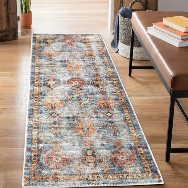 Mandala Bohemian Runner Rug Kitchen Mat Non-Slip Oil Proof Rug Indoor Outdoor Mat Bedside Bedroom Decor Bathroom Mat Entrance Rug Door Mat