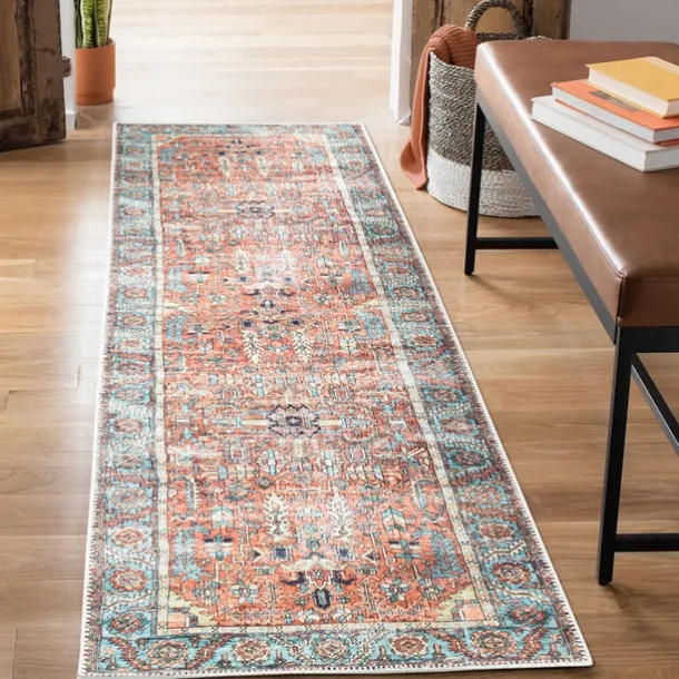 Mandala Bohemian Runner Rug Kitchen Mat Non-Slip Oil Proof Rug Indoor Outdoor Mat Bedside Bedroom Decor Bathroom Mat Entrance Rug Door Mat