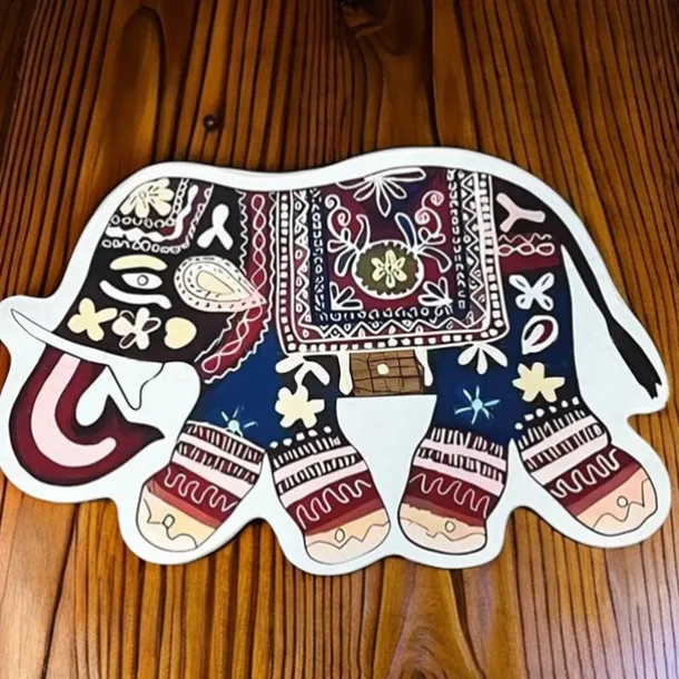 Mandala Elephant Irregular Doormat Kitchen Mat Floor Mat Non-Slip Area Rug Oil Proof Rug Indoor Outdoor Mat Bedroom Decor Bathroom Mat Entrance Rug