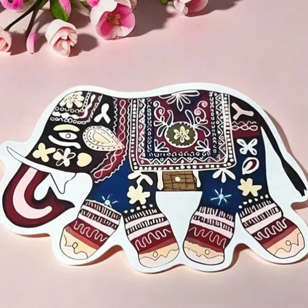 Mandala Elephant Irregular Doormat Kitchen Mat Floor Mat Non-Slip Area Rug Oil Proof Rug Indoor Outdoor Mat Bedroom Decor Bathroom Mat Entrance Rug
