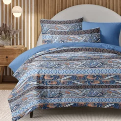 Mandala Ethnic Duvet Cover Full Size Bedding Set Cotton Bed Sets Quilt Cover Soft Lightweight Comforter Cover with 2 Pillowcases for Summer Spring