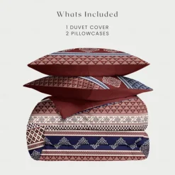 Mandala Ethnic Duvet Cover Full Size Bedding Set Cotton Bed Sets Quilt Cover Soft Lightweight Comforter Cover with 2 Pillowcases for Summer Spring