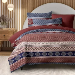 Mandala Ethnic Duvet Cover Full Size Bedding Set Cotton Bed Sets Quilt Cover Soft Lightweight Comforter Cover with 2 Pillowcases for Summer Spring