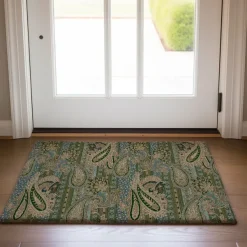 Mandala Paisely Doormat Kitchen Mat Floor Mat Non-Slip Area Rug Oil Proof Rug Indoor Outdoor Mat Bedroom Decor Bathroom Mat Entrance Rug Spring Summer