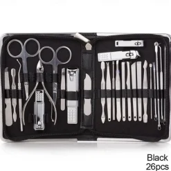 Manicure Set Pedicure Kit - 26 Pieces Manicure Kit Professional Nail Clippers, Stainless Steel Nail Care Kit Pedicure Set For Women Men