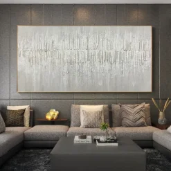 Manual Handmade Oil Painting Hand Painted Horizontal Panoramic Abstract Famous Modern Realism Rolled Canvas (No Frame)