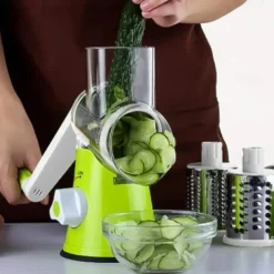 Manual Rotary Cheese Grater Kitchen Speed Round Tumbling Box Shredder Drum Vegetable Slicer Nuts Grinder for Veggie Potato Cucumber Carrot Chocolate for Pizza Hashbrowns Salad