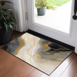 Marble Pattern Doormat Floor Mats Washable Rugs Kitchen Mat Non-Slip Oil Proof Rug Indoor Outdoor Mat Bedroom Decor Bathroom Mat Entrance Rug