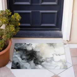 Marble Pattern Doormat Floor Mats Washable Rugs Kitchen Mat Non-Slip Oil Proof Rug Indoor Outdoor Mat Bedroom Decor Bathroom Mat Entrance Rug