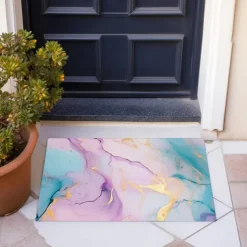 Marble Pattern Doormat Floor Mats Washable Rugs Kitchen Mat Non-Slip Oil Proof Rug Indoor Outdoor Mat Bedroom Decor Bathroom Mat Entrance Rug