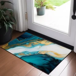 Marble Pattern Doormat Floor Mats Washable Rugs Kitchen Mat Non-Slip Oil Proof Rug Indoor Outdoor Mat Bedroom Decor Bathroom Mat Entrance Rug