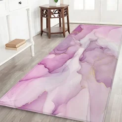 Marble Pattern Flannel Floor Mat Fabric Printed Home Entrance Doormat Carpet Mattress Bathroom Mat