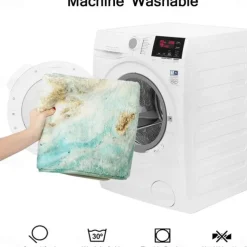 Marble Pattern Flannel Floor Mat Fabric Printed Home Entrance Doormat Carpet Mattress Bathroom Mat