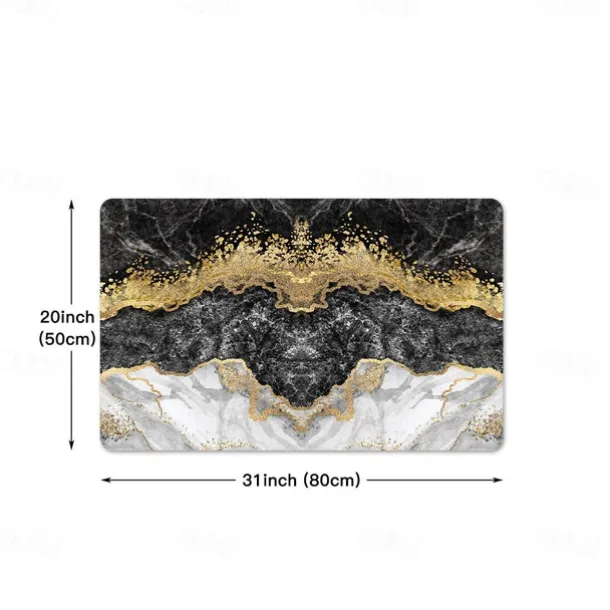 Marble Pattern Kitchen Mat Non-Slip Oil Proof Rug Indoor Outdoor Mat Bedroom Decor Bathroom Mat Entrance Rug Door Mat